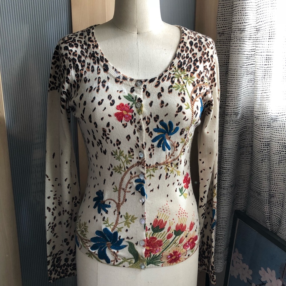 Till The End Cashmere Emb & Beaded Cardigan